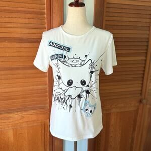 ACDC Rag Lolita EGL Yami Kawaii Angel Punk Kitty Cat Tee T-shirt Top